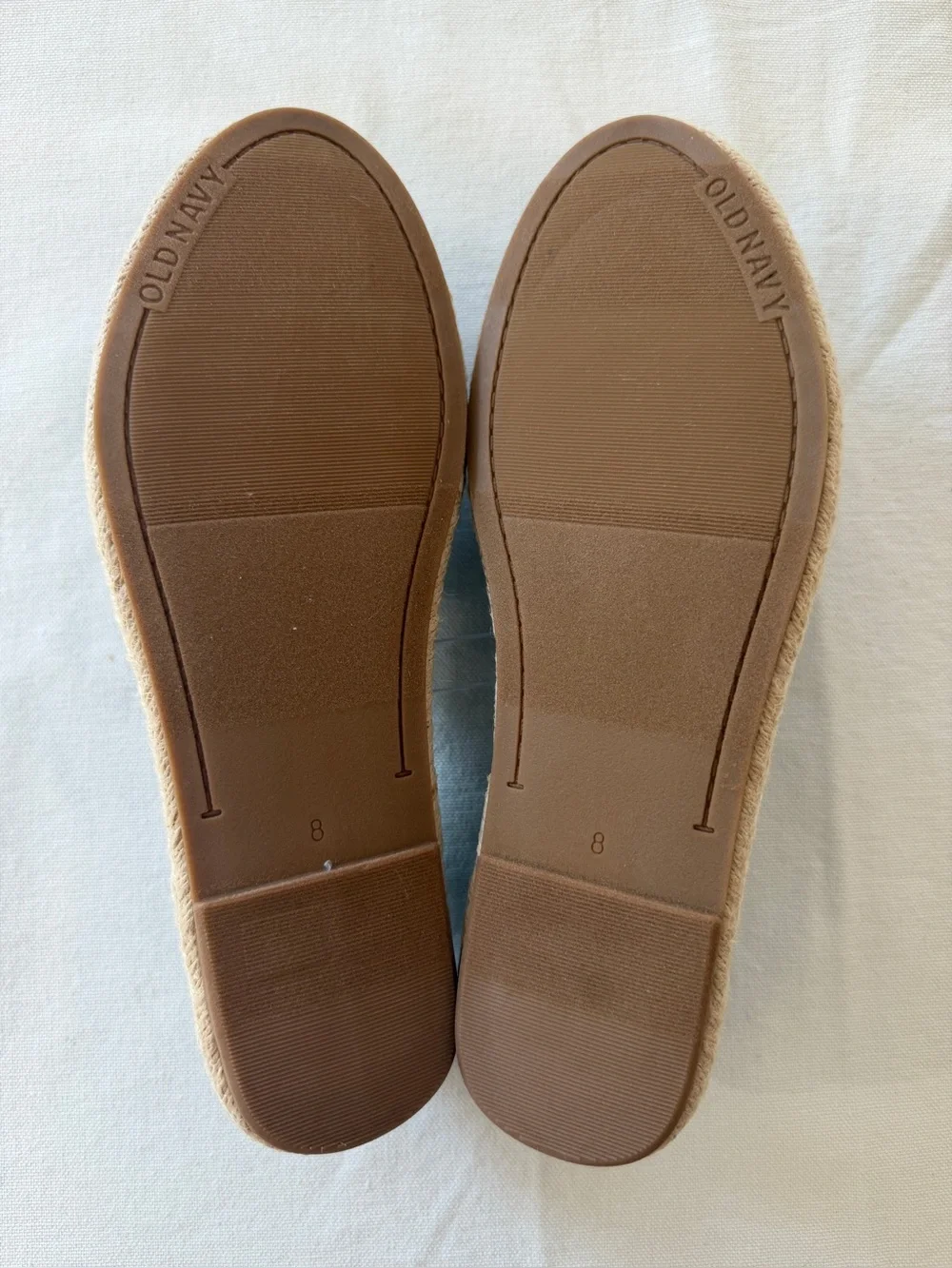 Old Navy Chambray Espadrille Flats Women’s Size 8 Blue Canvas Slip On Shoes